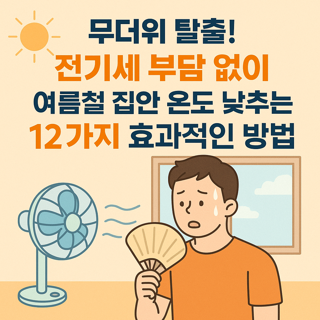 여름철 집안 온도 낮추는 효율적인 방법 12가지